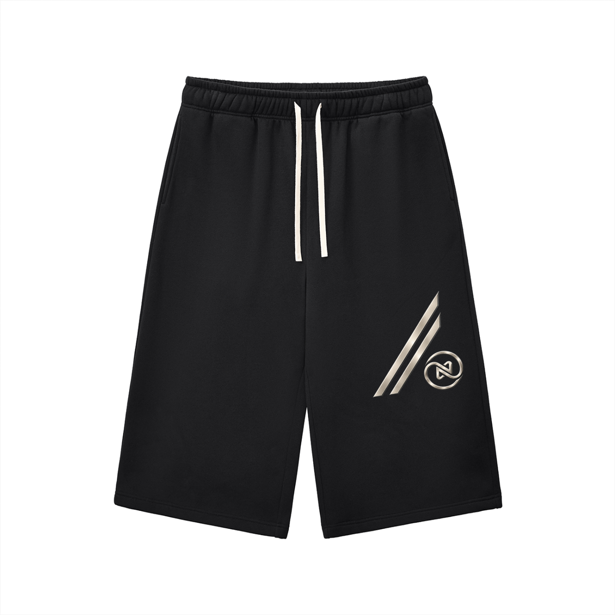 Relaxed Drawstring Three-quarter Sweatpants